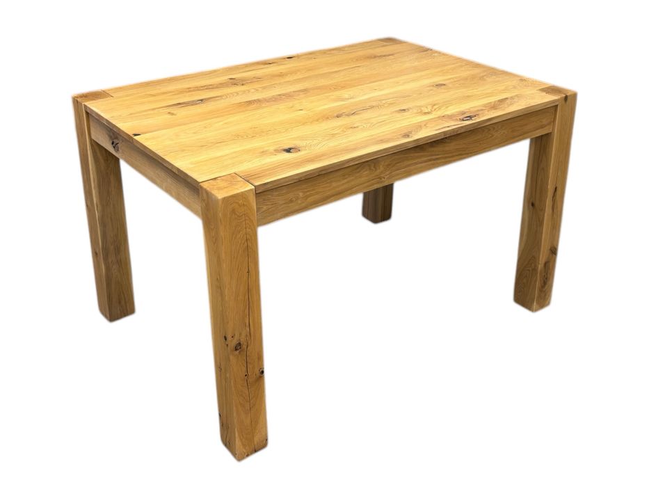 Stol debowy lity dab. 126/86 dziki dab. Industrialny styl.