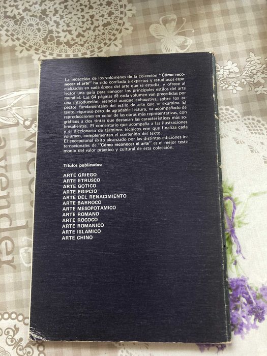 Livros  em espanhol - Como Reconhecer a Arte egípcia e do Renascimento