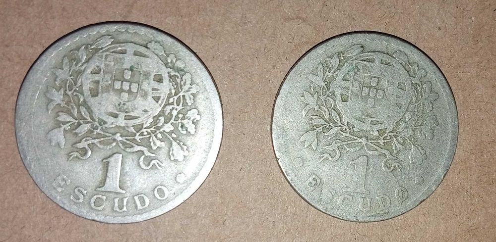2 moedas 1 escudo 1927 circuladas