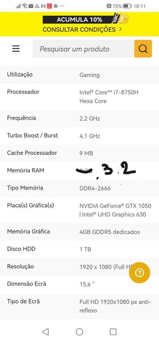 Computador portátil gaming