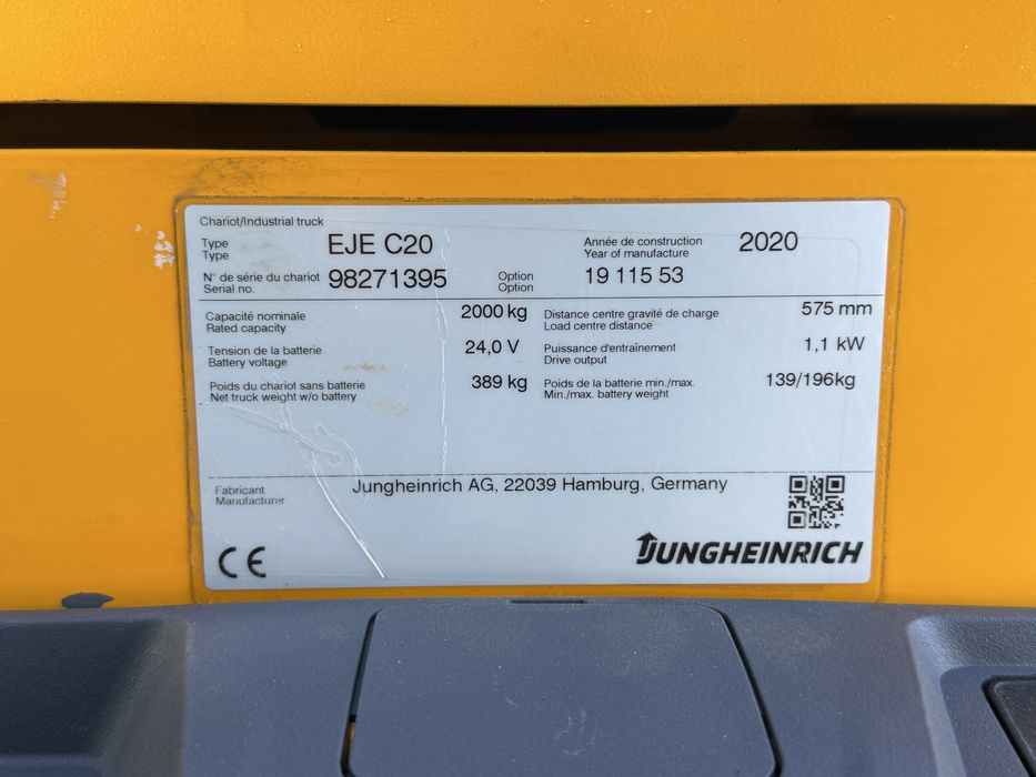 Електричний візок Jungheinrich EJE C20 2020