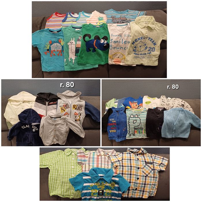 Ubrania dla chłopca rozmiar 80
