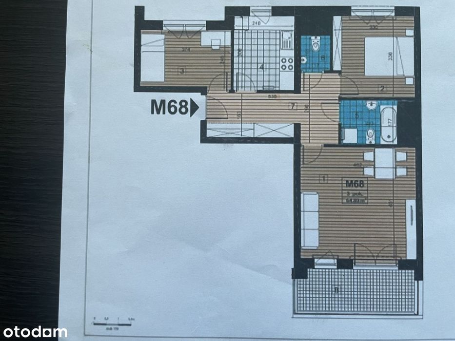Trzypokojowe Cystersów jasna kuchnia duży balkon