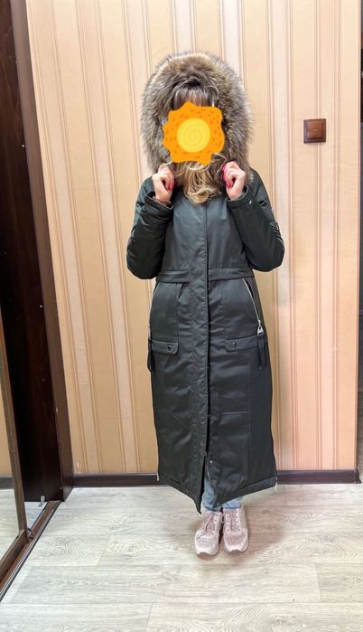 НОВАЯ Парка пальто куртка с натуральным мехом Zara Qarkevar