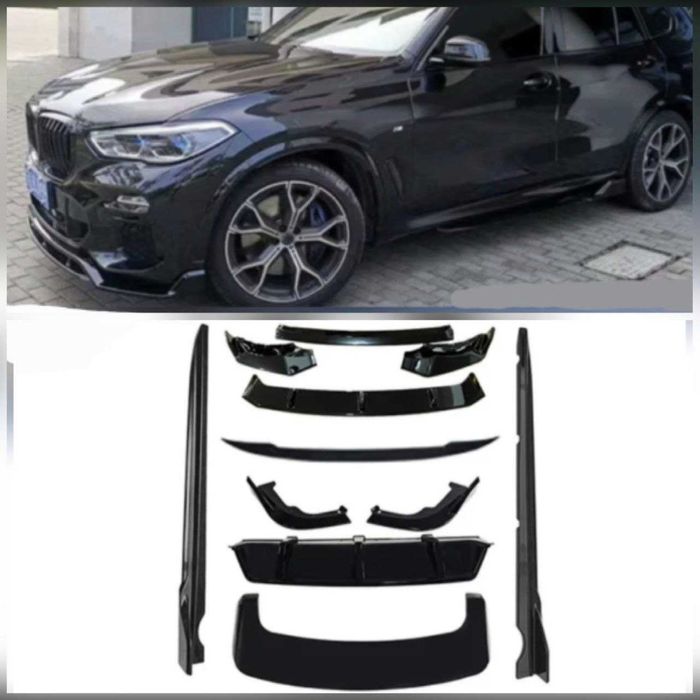 Комплект обвісів на BMW X5 G05 диффузор спойлер губа  сплиттер сплiтер
