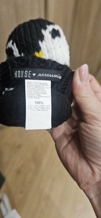 Ciepłe rękawiczki jednopalczaste pingwinki house