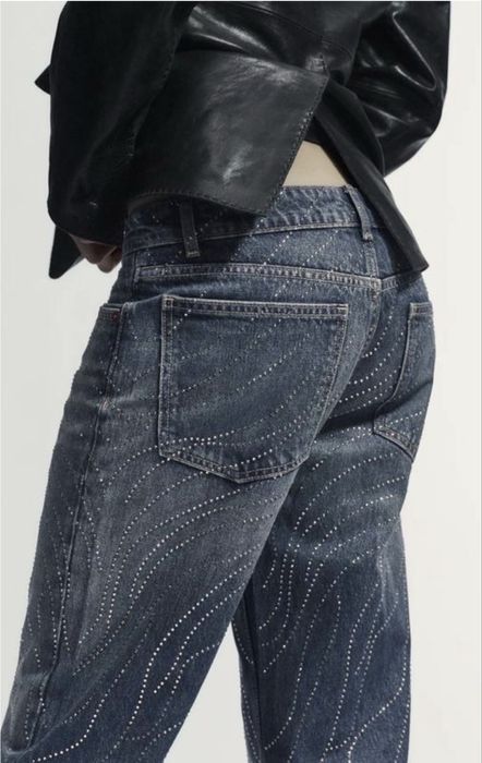 Zara  wide leg джинси 8727/214/407, zara джинсы вайд лег 40