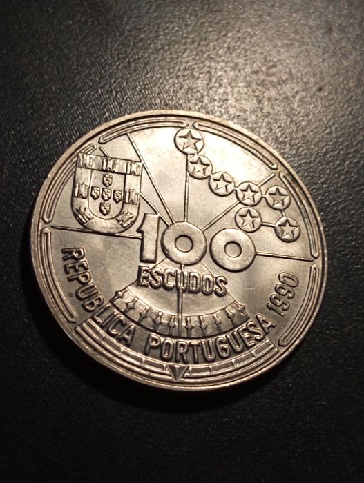100 escudos -Portugal	1990 - Navegação astronomica - Soberba