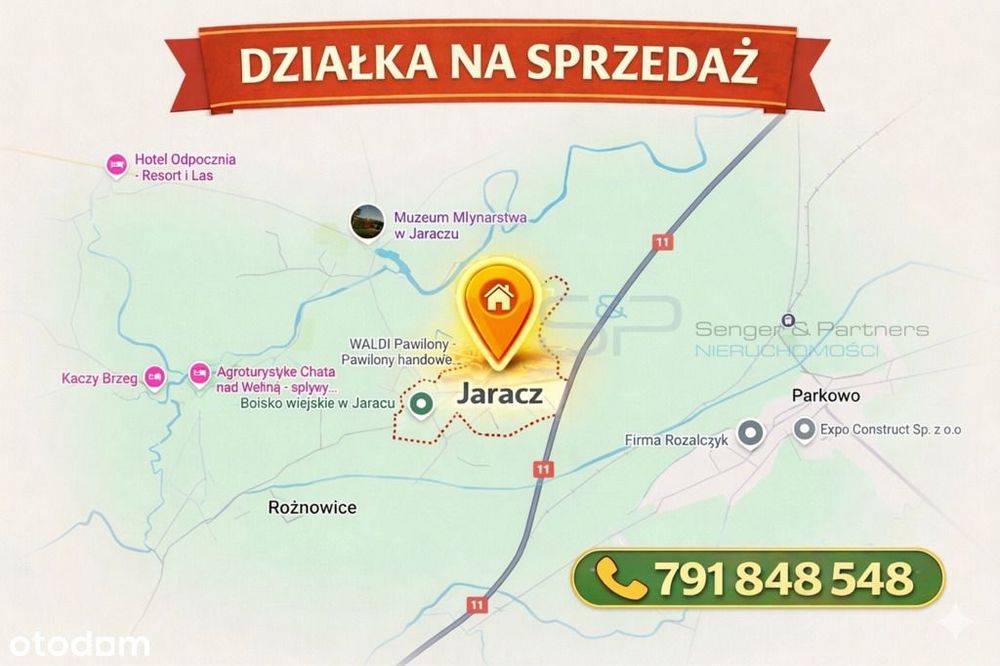 Idealna działka do zabudowy Jaracz 628m², Polecam!