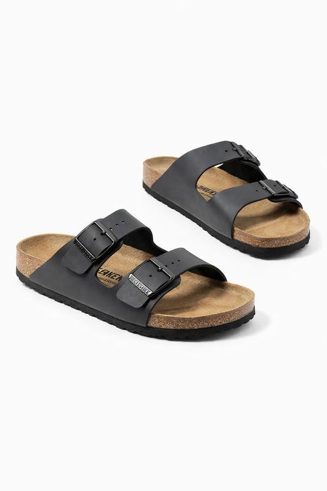 Birkenstock klapki wsuwane czarne męskie płaskie 43 1i2a