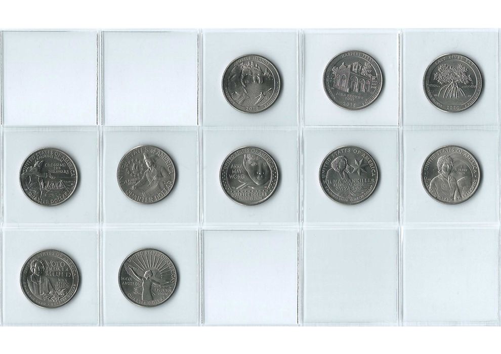 Monety USA, 1/4 dolara, 39 sztuk