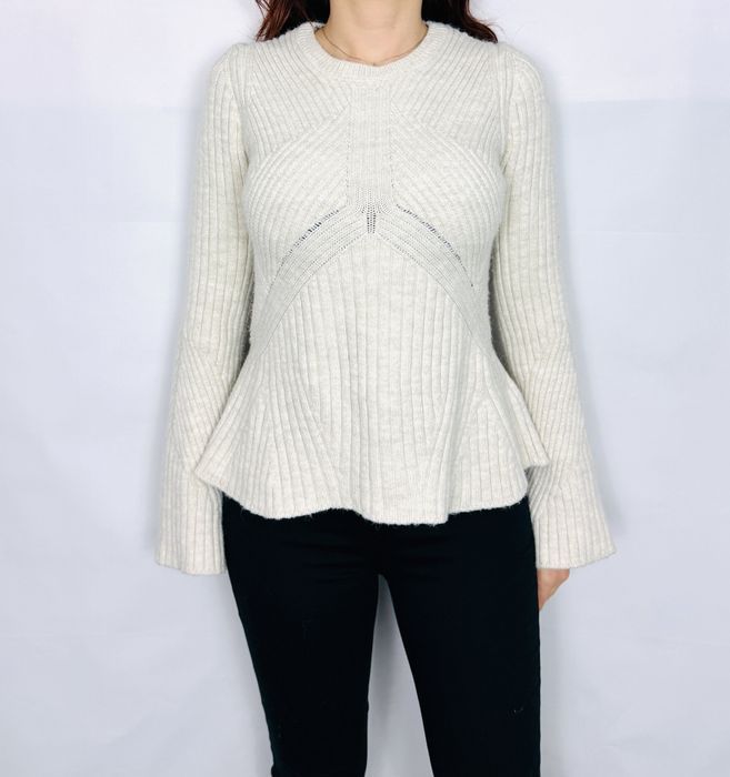 Ecru sweter z baskinką XXL 44