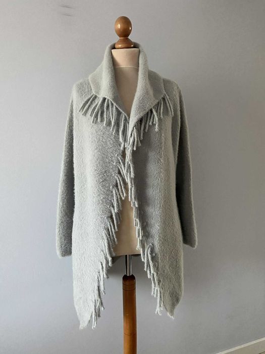 Alpaka kardigan kamizelka płaszcz narzutka bluza ocieplacz XXL