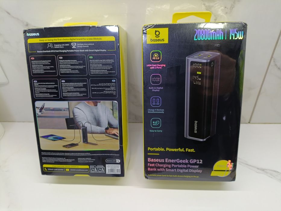 Повербанк,Power Bank Baseus EnerGeek GP12 145W 20800mA
Ємність батареї