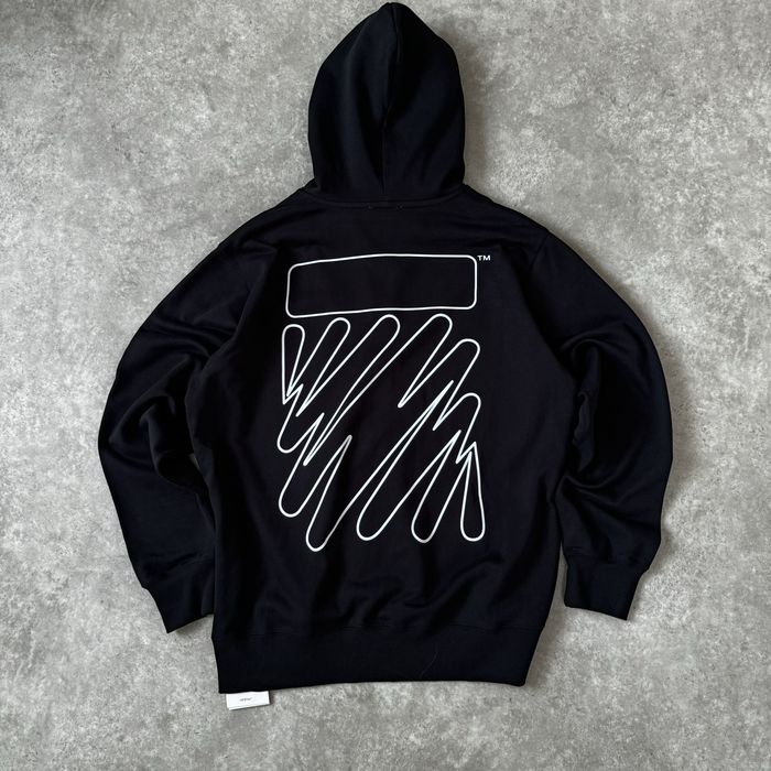 Зіпка худі кофта Off White Zip-Hoodie Wave Outline