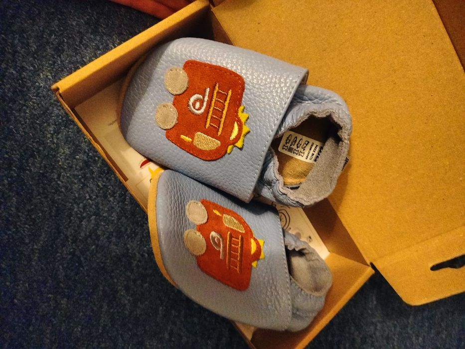 Kapcie dziecięce Barefoot SOFT, straż pożarna, NOWE