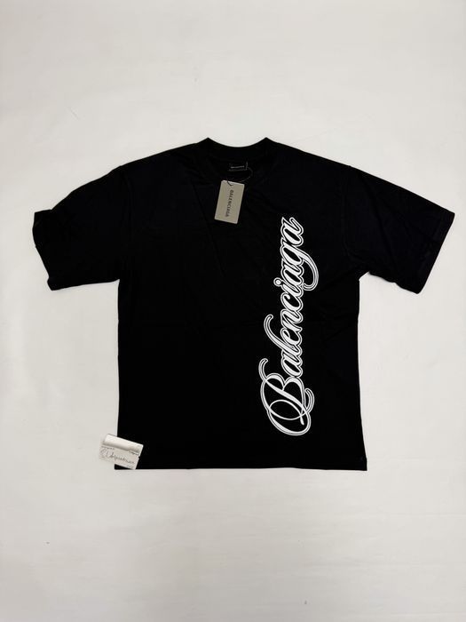 футболка Balenciaga 2026 logo black vetements rick owens project gr protocol index acne studios