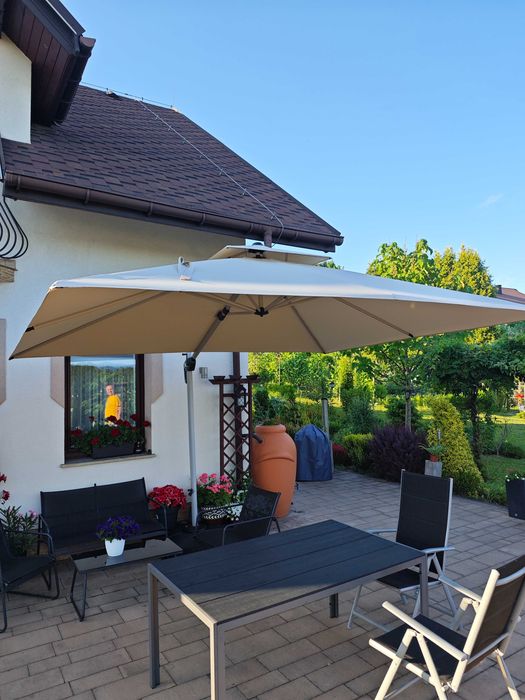 Parasol Ogrodowy PURPLE LEAF Kwadratowy 300x300cm Obrót 360 UV50+