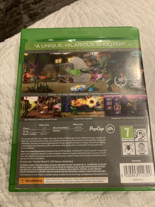 Xbox one Plants vs Zombies 1 i 2 czesc