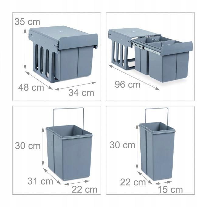 Zestaw koszy relaxdays 3 szt. 31 l