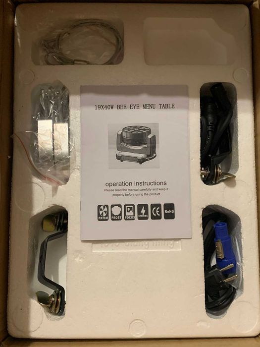 Głowy Big Eye 19x40w Nowe, 2 Szt