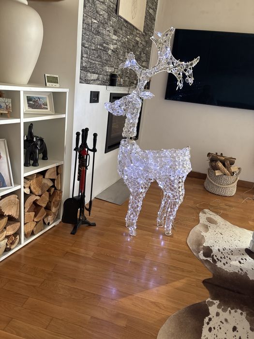 Reina de natal decoraçao que meche a cabeça