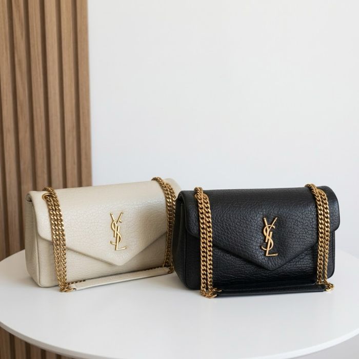 Сумка YSL,  Saint Laurent Calypso  / сумка ів сен лоран чорна, молочна