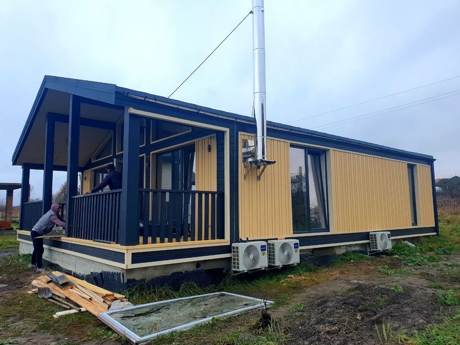 Котедж. Каркасний Будинок в Карпатах за проектом SCANDI 100 . Ворохта