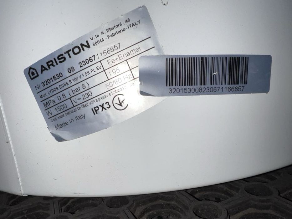 Boiler sprawny ariston 95 l 1500 w