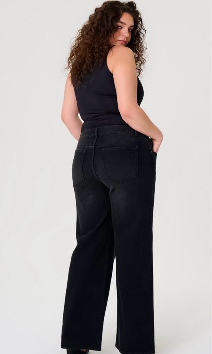 Джинси широкого крою з високою талією 54  56 58 розмір размер сінсей