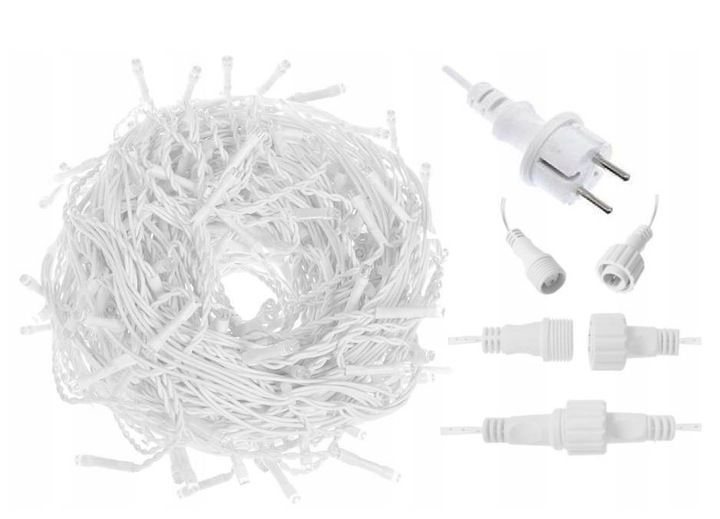sople 500 led kurtyna lampki zewnętrzne ip44 flash białe zimne 21m