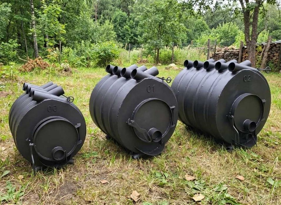 ‼️ Піч тривалого горіння Булер'ян ‼️ Обігрів приміщення до 1200 м3 на дровах, брикетах, відходах • Варильна поверхня + конфорка • Доставка