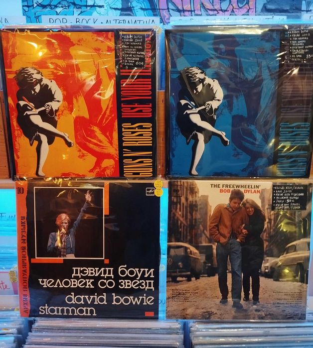 Vinil Guns n`roses Bowie Dylan Smiths Nirvana Queen Doors Sade Dire St