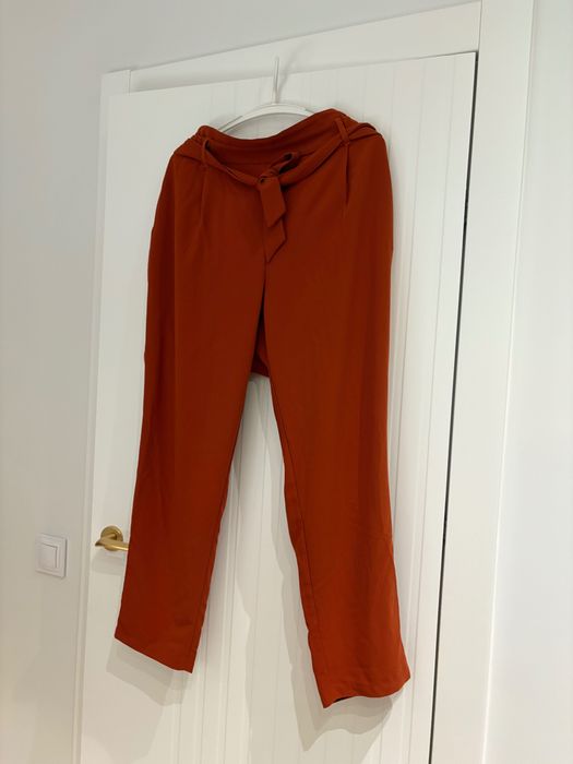 Tex spodnie chinosy z woskim stanem cygaretki miedziane rdzawe xl