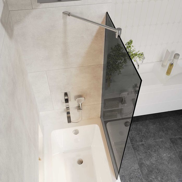 Скляна душова перегородка (шторка) на ванну — будь-який колір і розмір