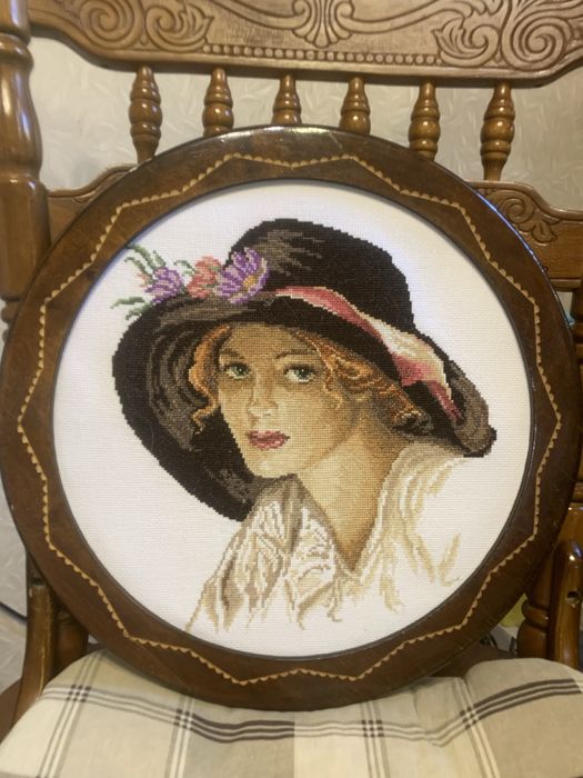 Остаток от набора РТО(нитки , схема, родная канва)