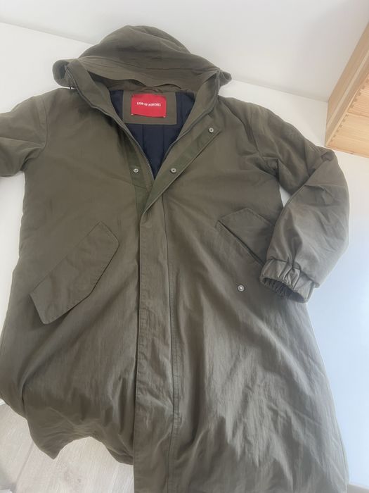 Japona comprida verde militar usada em otimo estado