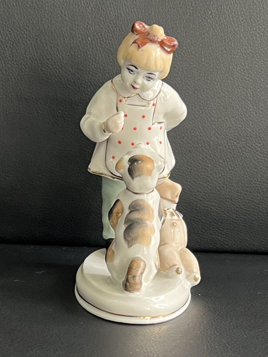 Статуэтка СССР Девочка с собачкой А ну-ка отними ЗХК Полоне 50-е СССР