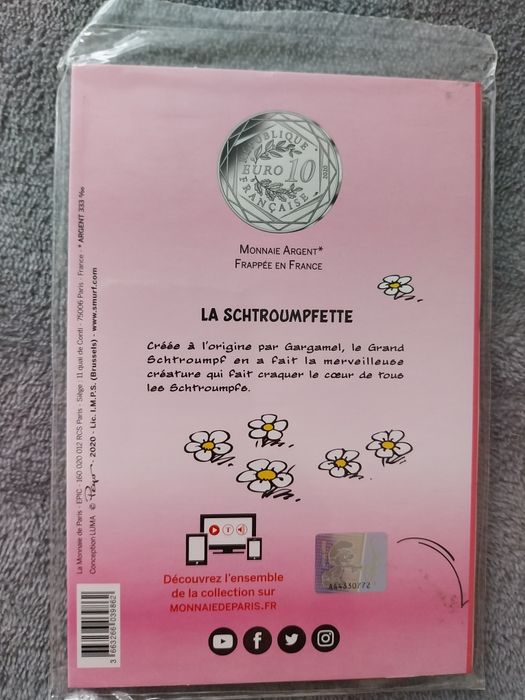 Moedas de franca 10€ prata