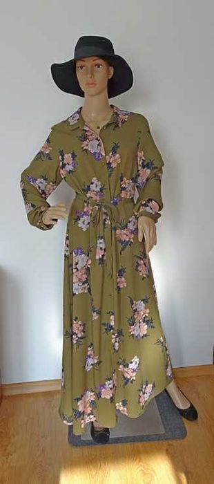 Urocza sukienka maxi kwiaty na lato Vero Moda XL 42 wakacje