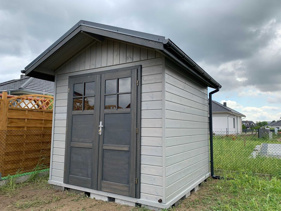Domek drewniany, ogrodowy, narzędziowy, letniskowy, nowoczesny