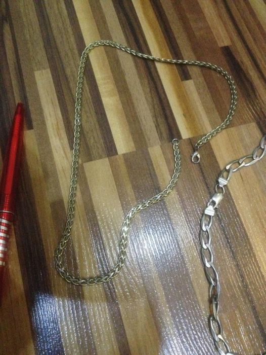 Meski Srebny Łancuszek + drugi złoty ! Gratis okazja
