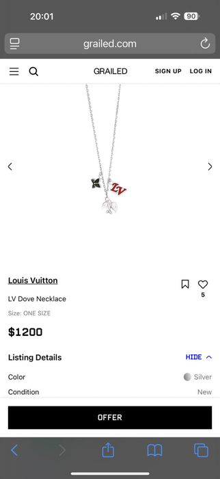 ожерелье Collier LV Dove от Louis Vuitton.