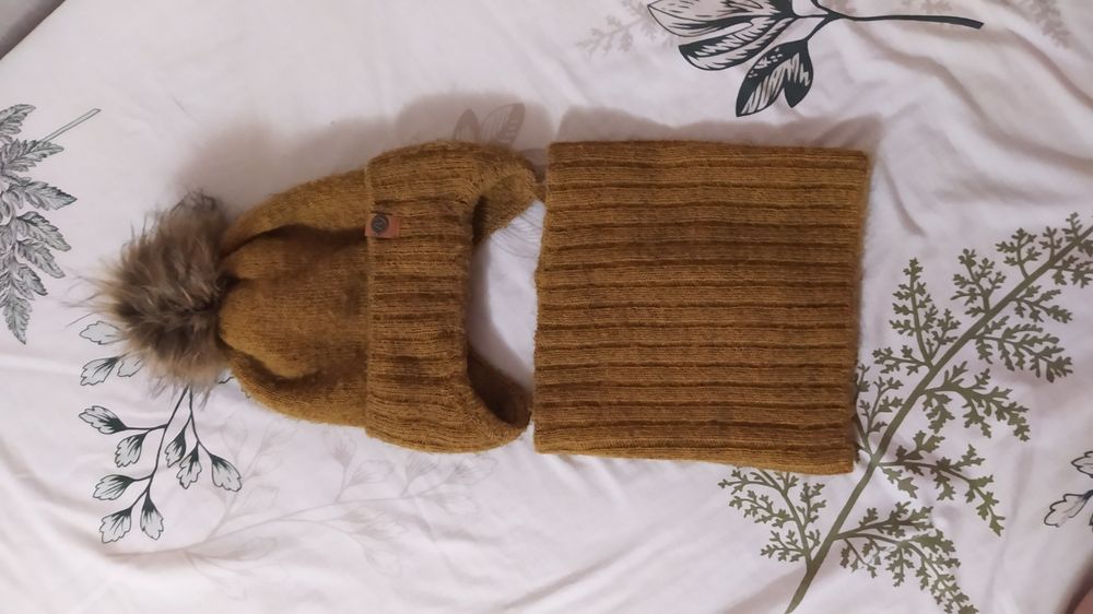 Шапка шарфик зима 3-5р