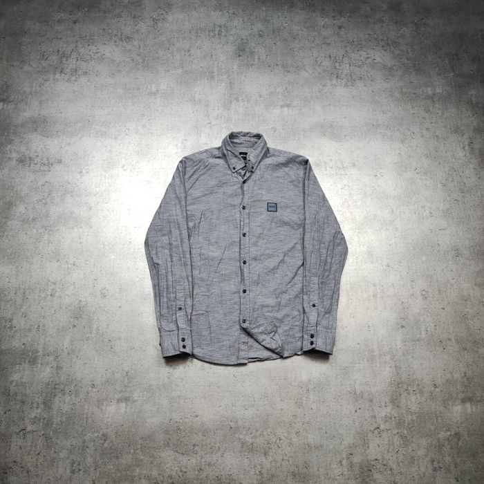 MĘSKA Koszula Elegancka PREMIUM Smart Casual Hugo Boss Haft SlimFit 365