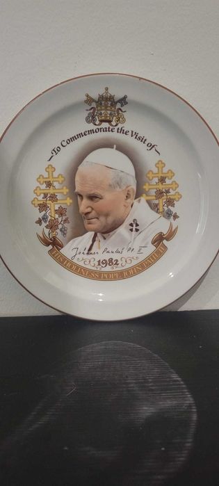 Prato de Coleção Comemorativo - Visita do Papa João Paulo II (1982)