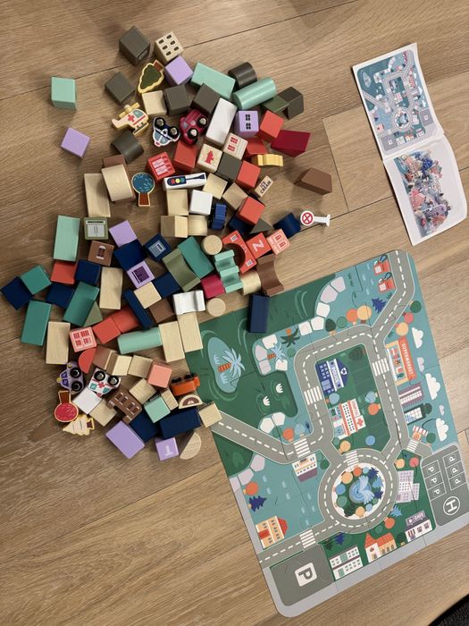 Drewniany zestaw miasto  marki ecotoys