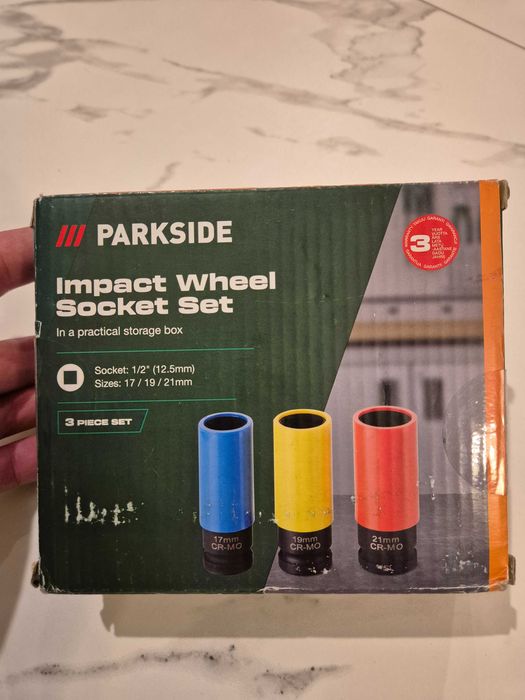 Parkside zestaw nasadek udarowych do kół samochodowych