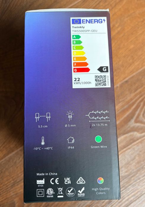 Twinkly Strings HD 500 LED 27.5m (RGB+W) Smart Wi-Fi