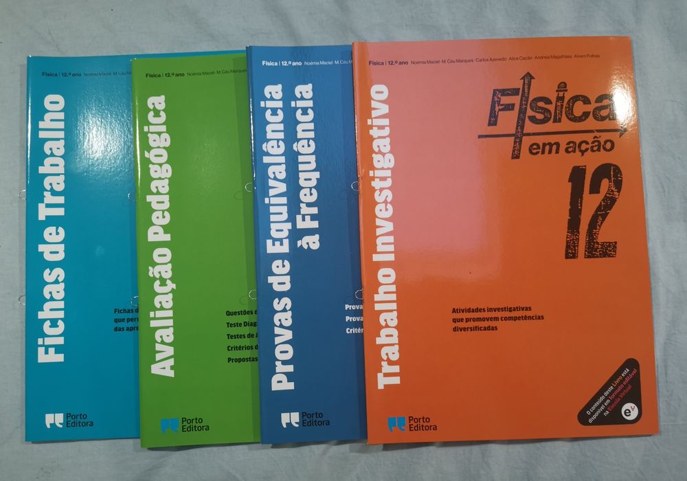 Conjunto de 4 cadernos de apoio - "Física em ação 12"